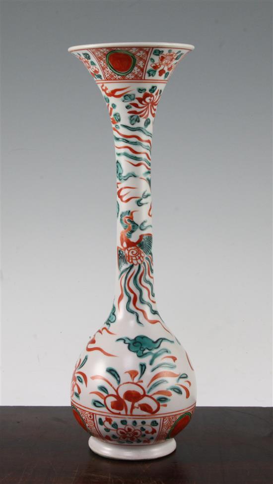 A Chinese Swatow style bottle vase, 31.5cm